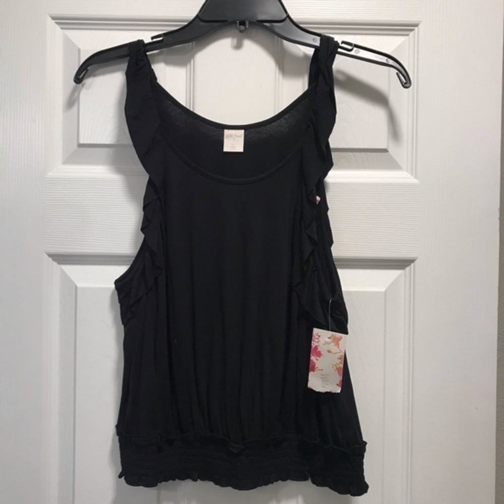 Wild Pearl gathered waist ruffle tank - Picture 2 of 4